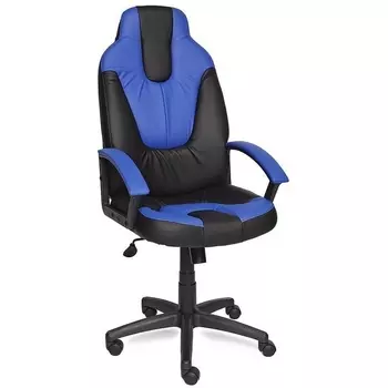 Кресло NEO (2) черный/синий (кож/зам) (Tetchair)
