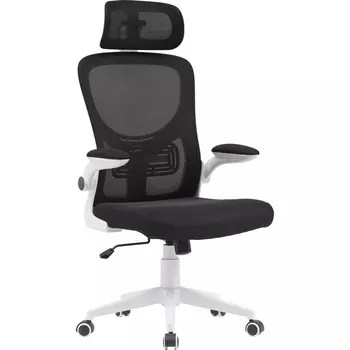 Кресло офисное TopChairs Airone белый с черной сеткой Stool Group арт.УТ000039378