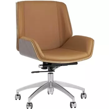 Кресло офисное TopChairs Crown коричневое (Stool Group)