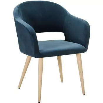 Кресло Oscar Diag blue/нат.дуб R-Home арт.410118161h_Diagblue_н.дуб