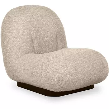 Кресло Pacha Wood ОГОГО (арт.853209), (искусственный Мех/Бежевый) ОГОГО Обстановочка!