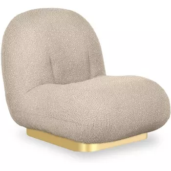 Кресло Pacha Wood ОГОГО (арт.853219), (искусственный Мех/Бежевый) ОГОГО Обстановочка!