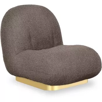 Кресло Pacha Wood ОГОГО (арт.853220), (искусственный Мех/Коричневый) ОГОГО Обстановочка!