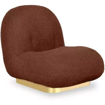 Кресло Pacha Wood ОГОГО (арт.853223), (искусственный Мех/Терракотовый) ОГОГО Обстановочка!