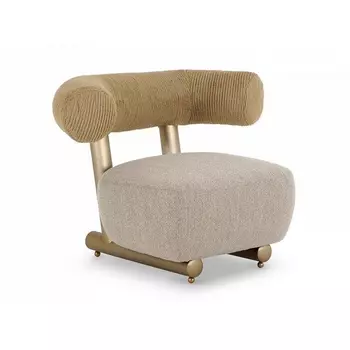 Кресло Pipe ОГОГО 764871 (бежевый, коричневый) ОГОГО Обстановочка!