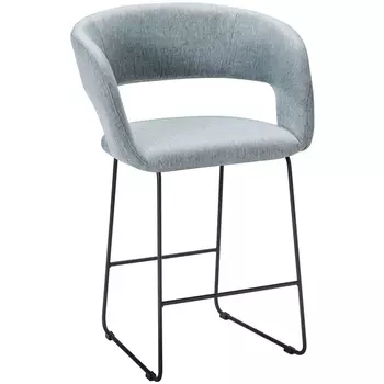 Кресло полубар Hugs св.сер/Линк R-Home арт.410131116h_Light grey_черн_ПБ