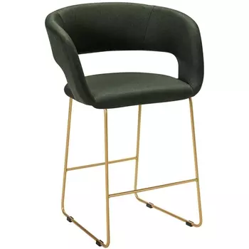 Кресло полубар Hugs тёмно-зеленый/Линк золото R-Home арт.410131137h_Dark_Green_золото_ПБ