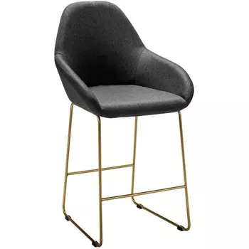 Кресло полубар Kent тёмно-серый/Линк золото R-Home арт.410119136h_ТмСер_золото_ПБ