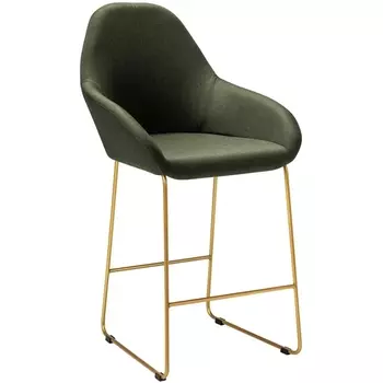 Кресло полубар Kent тёмно-зеленый/Линк золото R-Home арт.410119126h_ТмЗел_золото_ПБ