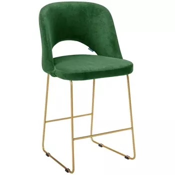 Кресло полубар Lars зелёный/Линк золото R-Home арт.410120106h_green grass_золото_ПБ