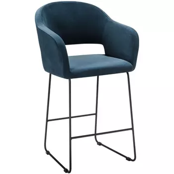 Кресло полубар Oscar Diag blue/Линк R-Home арт.410118165h_Diagblue_черн_ПБ