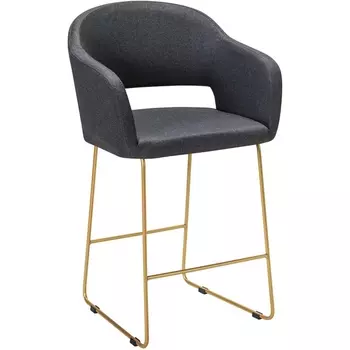Кресло полубар Oscar тёмно-серый/Линк золото R-Home арт.410118136h_Dark grey_золото_ПБ