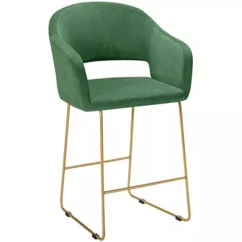 Кресло полубар Oscar зеленый/Линк золото R-Home арт.410118106h_green_золото_ПБ