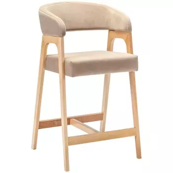 Кресло полубарное Baxter Beige/натур R-Home арт.400216210h_diagbeige_natur