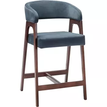 Кресло полубарное Baxter Grey/т.орех R-Home арт.400216221h_diaggrey_nut