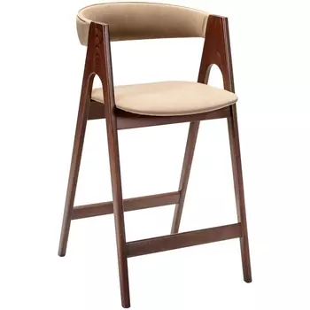 Кресло полубарное Kaede Beige/Темный орех R-Home арт.400217320h_diagbeige_nut