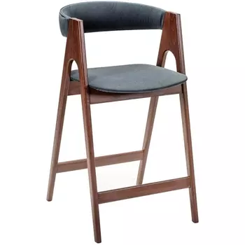 Кресло полубарное Kaede Grey/Темный орех R-Home арт.400217321h_diaggrey_nut