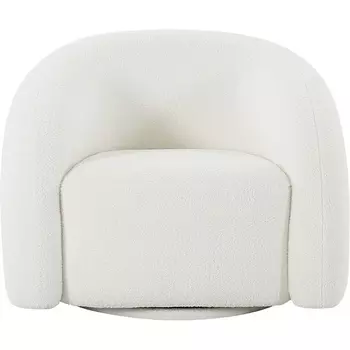 Кресло поворотное, иск.мех белый 94*83*70см Garda Decor арт.DY-KRES-117 BEL