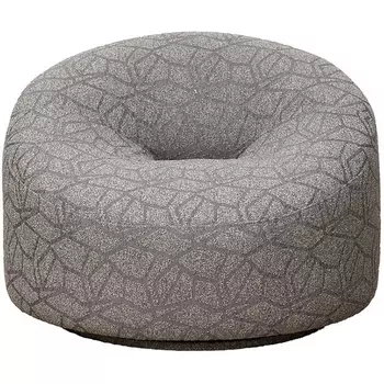 Кресло поворотное LUNA букле серый Buta5403-SER 98*90*69см Garda Decor арт.LUNA-3K-BUTA5403-SER