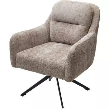 Кресло поворотное SHADE 360 град., ткань HAGA30, цвет светло-бежевый / черный каркас, ®DISAUR M-City