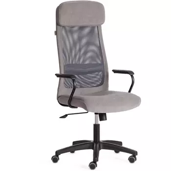 Кресло PROFIT (мп) (Флок,Ткань /Серый) Tetchair