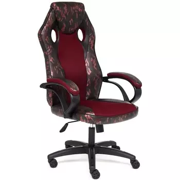 Кресло RACER GT MILITARY розовый/бордо (кож/зам/ткань) (Tetchair)