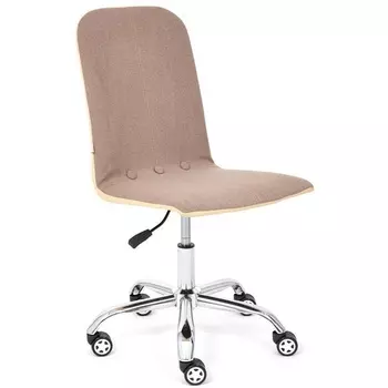 Кресло коричневый/бежевый (экошерсть/кож/зам) Tetchair 112655 13556