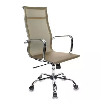 Кресло руководителя Бюрократ CH-993 золотистый сетка крестовина металл хром