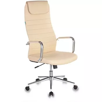 Кресло руководителя Бюрократ KB-9N/ECO бежевый эко.кожа с подголов. крестовина металл хром (Бюрократ)