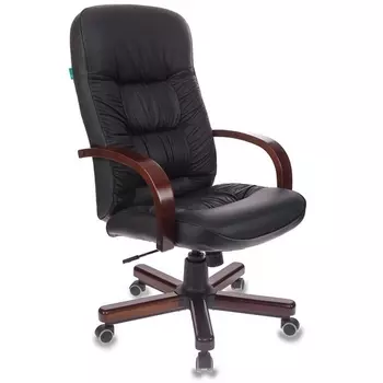 Кресло руководителя Бюрократ T-9908 черный кожа крестовина металл/дерево