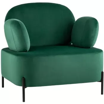 Кресло Stool Group Кэнди с подлокотниками велюр зелёный УТ000035881