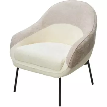 Кресло SION 3018-01 белый / 3018-10 бежевый, шенилл / черный каркас, ®DISAUR M-City