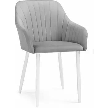 Кресло Слэм без вращения (Слэм светло-серое / белое) Notta арт.583959