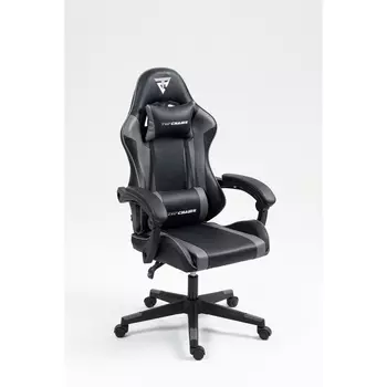 Кресло спортивное TopChairs Commander черно-серый арт.УТ000039476