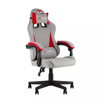 Кресло спортивное TopChairs Phantom ткань серо-красный арт.УТ000039472