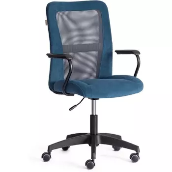 Кресло STAFF (Флок,Ткань/Синий,Серый) Tetchair арт.21452