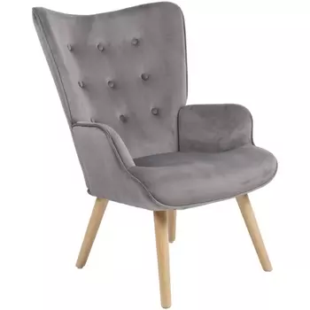 Кресло Stool Group Хью велюр серый УТ000037081