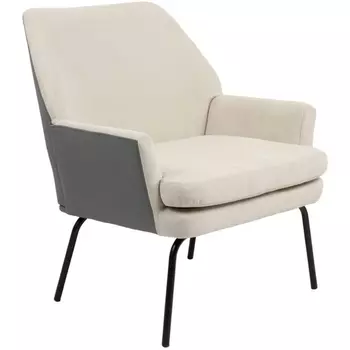 Кресло Stool Group Харви бежевый с серой экокожей УТ000037087