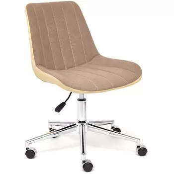 Кресло STYLE коричневый/бежевый (экошерсть/кож/зам) (Tetchair)