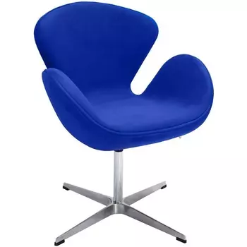 Кресло синий, искусственная замша Bradex Home Swan Chair FR 0652