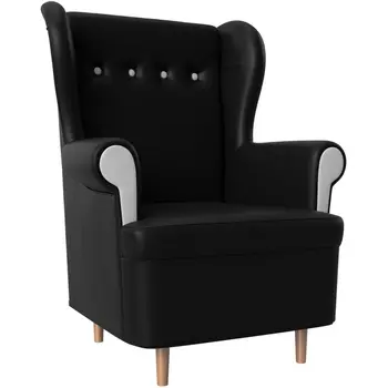 Кресло Торин (Экокожа/Черный,Белый) Лига Диванов 117519