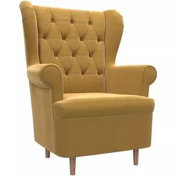Кресло Торин Люкс (микровельвет желтый) Лига Диванов 108502