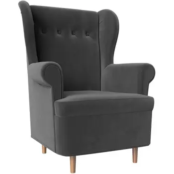 Кресло Торин (велюр серый) Лига Диванов 100925