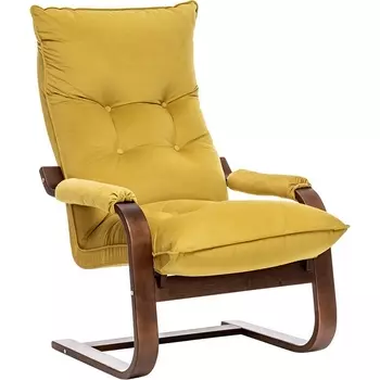 Кресло-трансформер Leset Оливер (Фанера,Березовый шпон,Металл,Велюр/Желтый) арт.2500000118517