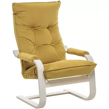 Кресло-трансформер Leset Оливер (Фанера,Березовый шпон,Металл,Велюр/Желтый) арт.2500000118593