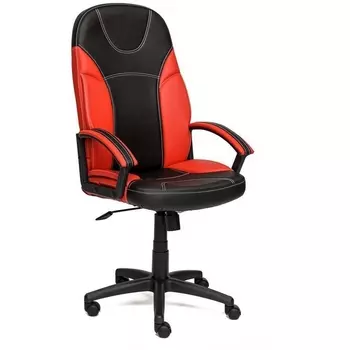 Кресло черный/красный (кож/зам) Tetchair 2482 3499