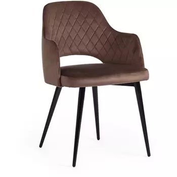 Кресло VALKYRIA (mod. 711) коричневый barkhat 12/черный (ткань/металл) Tetchair 113350 17205