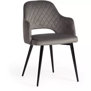 Кресло VALKYRIA (mod. 711) серый barkhat 26/черный (ткань/металл) Tetchair 113350 14333