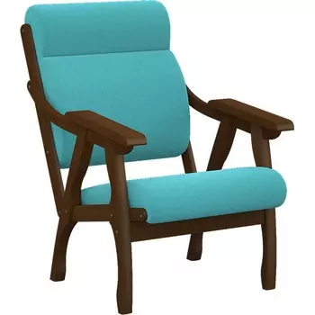 Кресло Вега 10 ткань бирюза, каркас орех от фабрики Mebelik