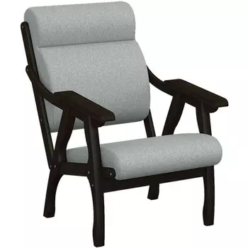 Кресло Вега 10 ткань серый, каркас венге Mebelik арт.007542